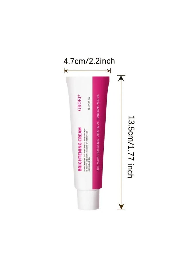 GROEI 50ml Brightening Cream with 7% Arbutin and 4% - Suitable for all Light Beige tones, Brightening and firming cream, spot-reducing moisturiser, evens out Light Beige, boosts radiance, complexion care products - Image 3