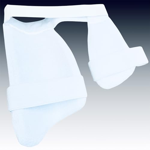 CONSTANT Player Edition Cricket Combo Thigh Pads (PU Leather) (White, Mens, Right Handed) - Image 4
