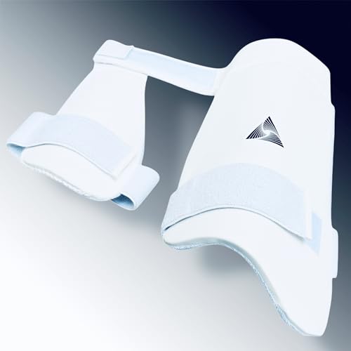 CONSTANT Player Edition Cricket Combo Thigh Pads (PU Leather) (White, Mens, Right Handed) - Image 2