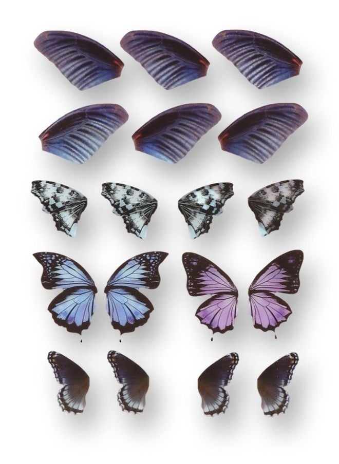 Graffiti Resin Sticker Shape Butterflies For Artworks  - Image 2