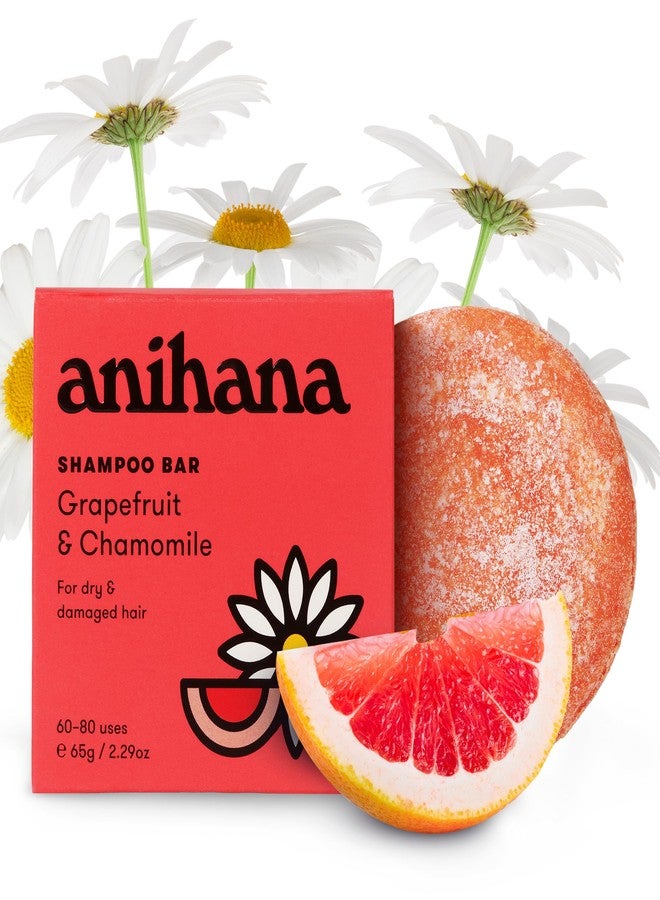 ANIHANA Shampoo Bar for Dry Damaged Safe For Color Treated Hair Moisturizing Hydrating Healthy Looking Hair Paraben Free Grapefruit and Chamomile 2.29 oz - Image 1