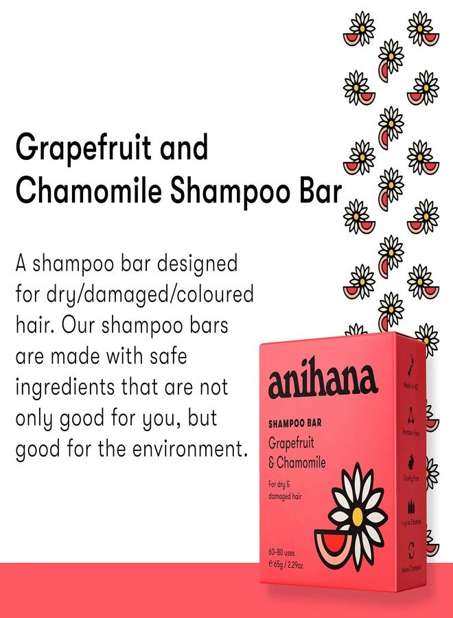 ANIHANA Shampoo Bar for Dry Damaged Safe For Color Treated Hair Moisturizing Hydrating Healthy Looking Hair Paraben Free Grapefruit and Chamomile 2.29 oz - Image 2