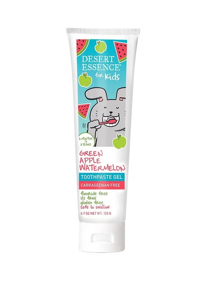 Desert Essence Green Apple & Watermelon Fluoride-Free Kids Gel Toothpaste 133g