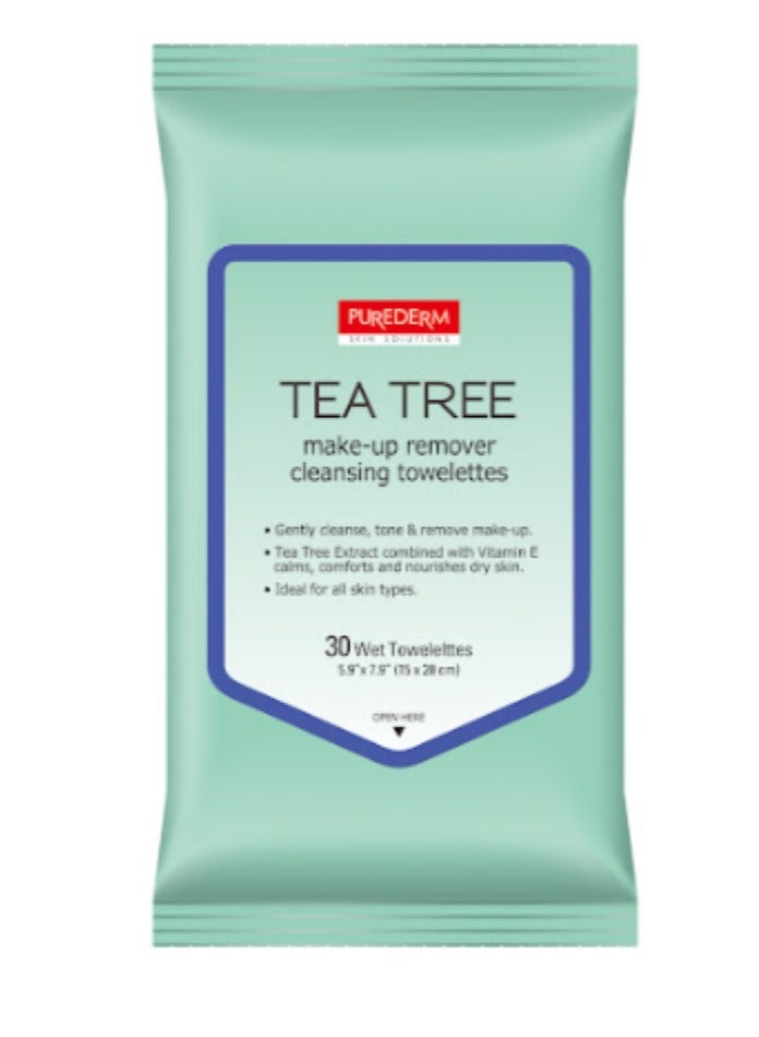 Tea Tree Make up remover Cleansing Towelettes - Image 1