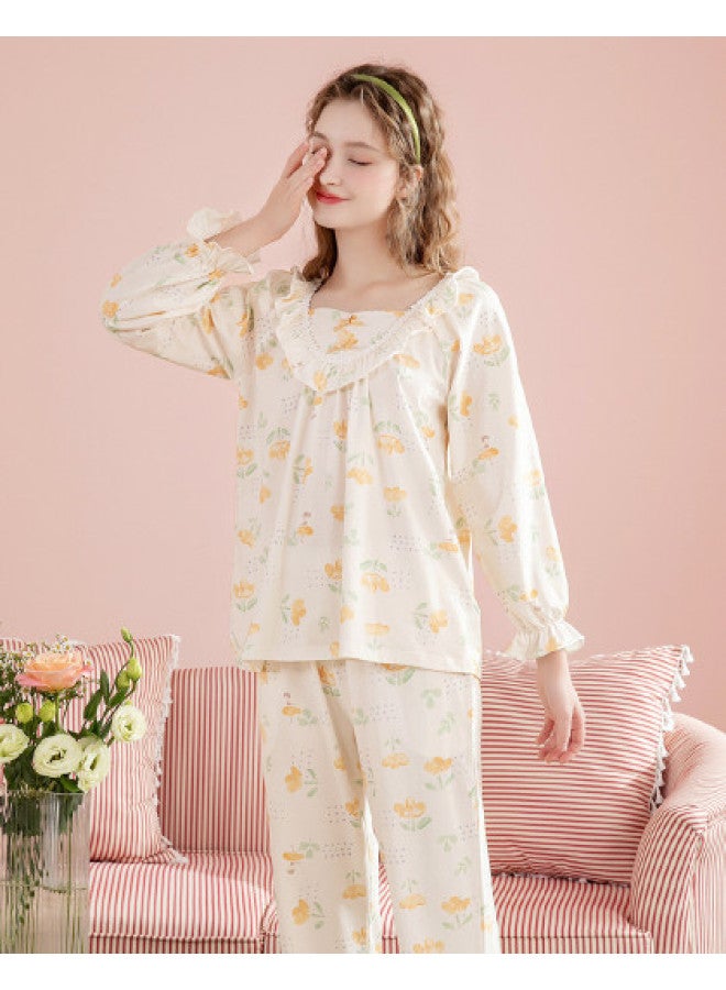 Fenton women's Pure Cotton Lightweight Long-sleeve Wearable Loungewear Set - Image 1