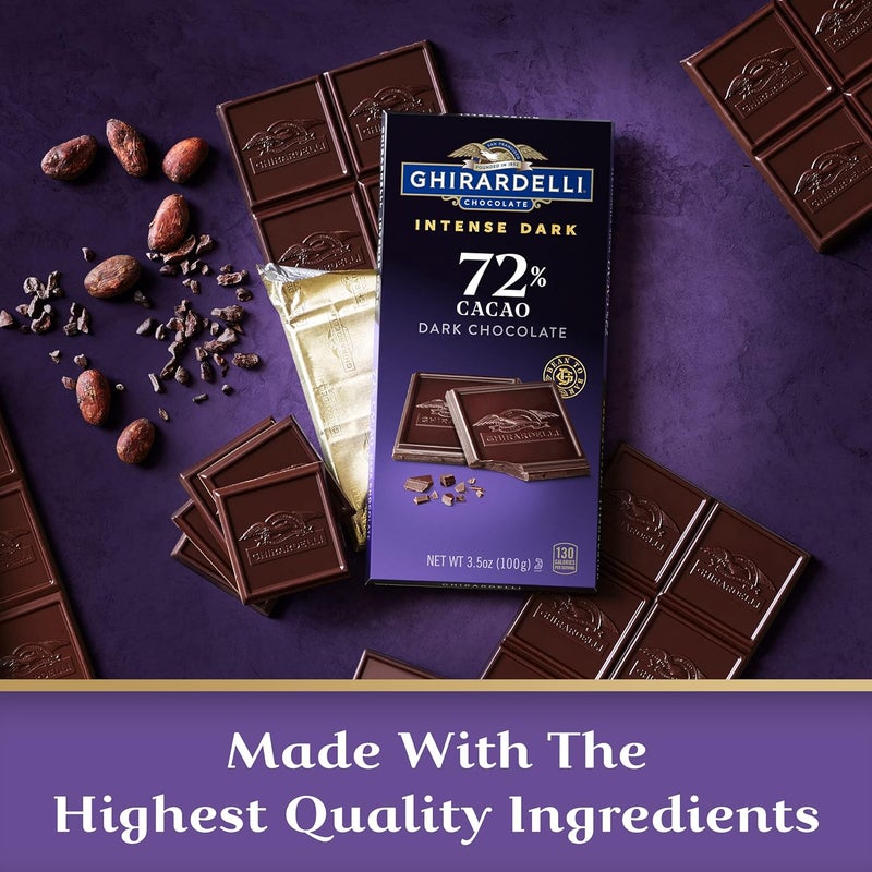 GHIRARDELLI لوح شوكولاتة غيارديللي الداكنة المكثفة 72% كاكاو - Image 5