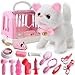 WorWoder 15PC Robot Plush Electronic Interactive Cats That Move and Meow Walking Wagging Lifelike Stuffed Kitten Toy pet for Girls Kid Parts White - Image 2