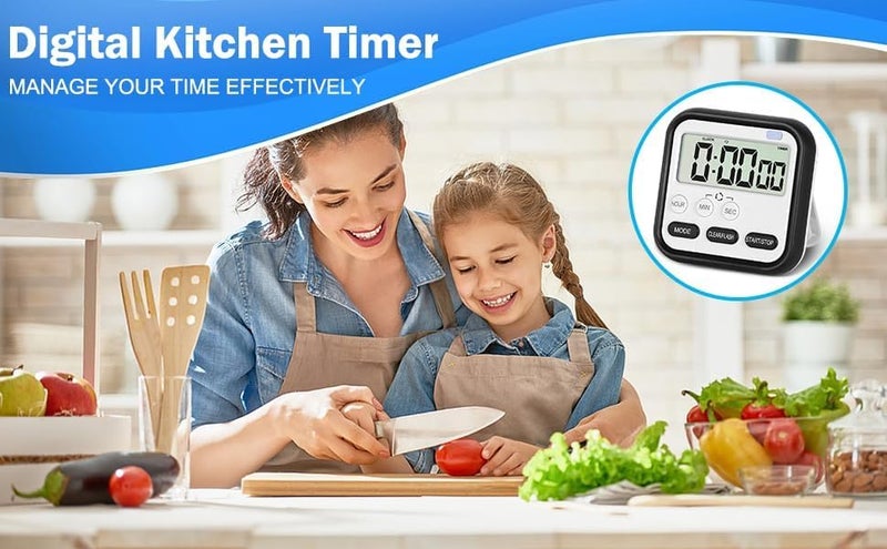 Theodore ® Alarm Clock with Automatic Sensor,Date & Temperature, Alarm Clocks, Alarm Clock for Heavy Sleepers, for Students (Black) - Image 2