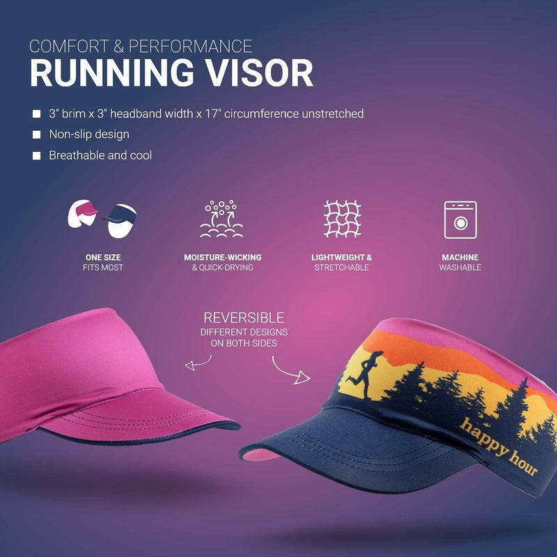 Gone For a Run Runners Lightweight Comfort Performance Visor | Multiple Designs | One Size Fits Most - Image 3