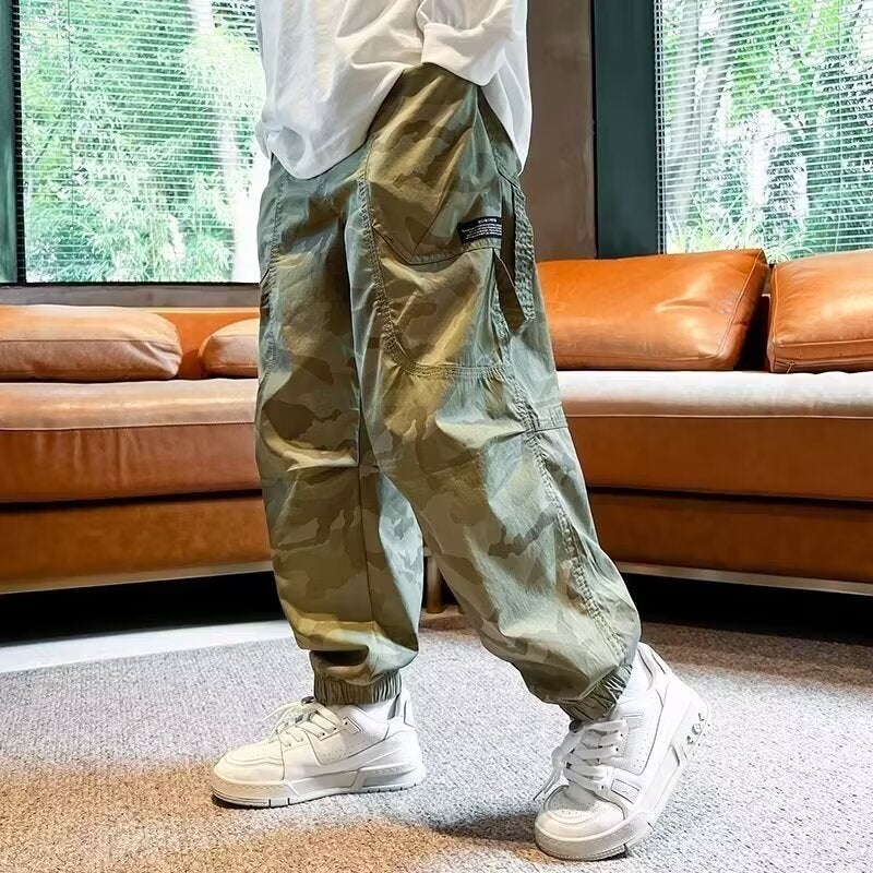 Children'S Clothing Boys' Summer Pants Summer Thin Medium And Large Kidsren'S Spring & Fall Sports Summer Anti-Mosquito Pants Trendy - Image 3