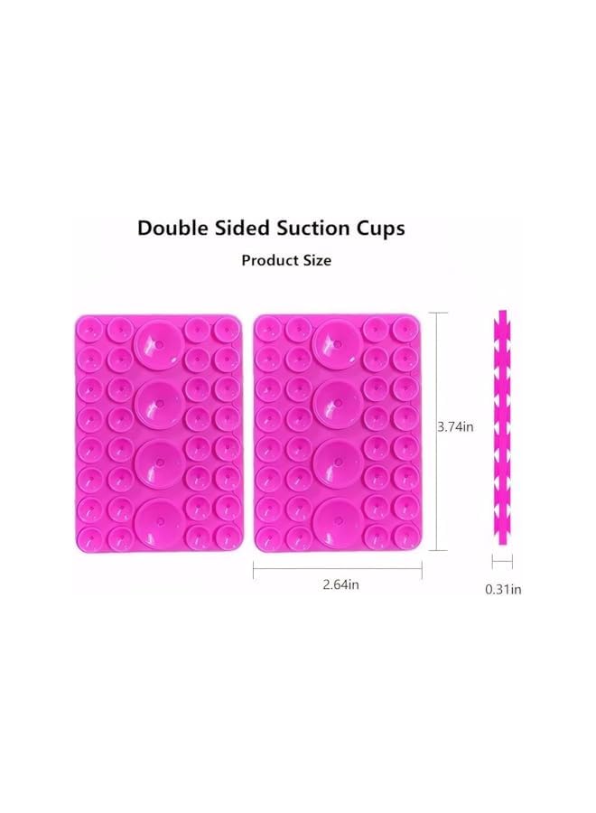 S-TOP 4 Pack Silicone Double Sided Suction Cup Phone Holder, Detachable Hands Free & Strong Grip Holder for Selfies & Videos - Image 3
