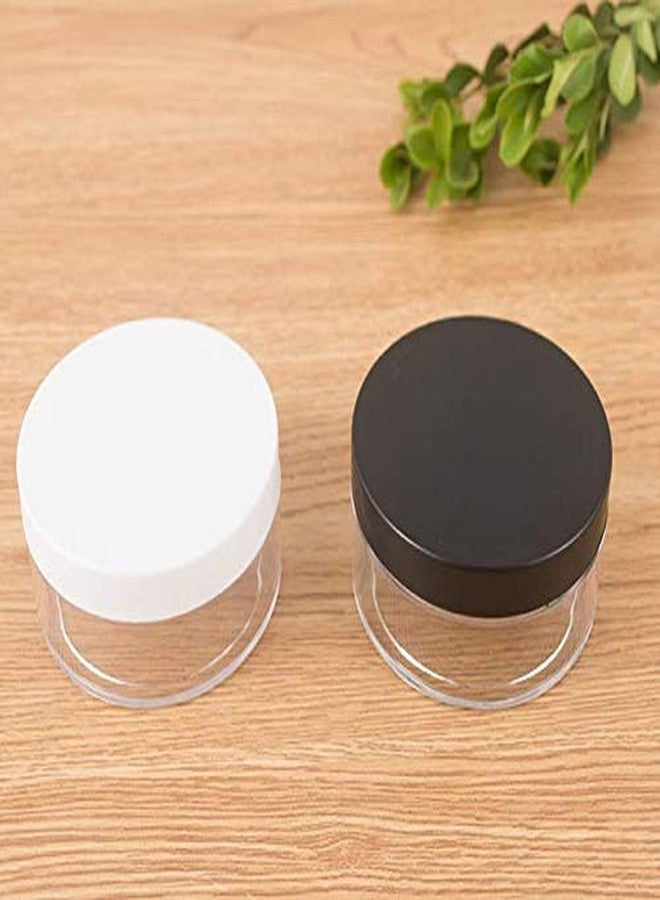 DNHCLL 2PCS 50ML Plastic Empty Clear Make-up Loose Powder Container Case, Soft Sponge Powder Puff Case White Lid and Sifter Foundation Box - Image 4