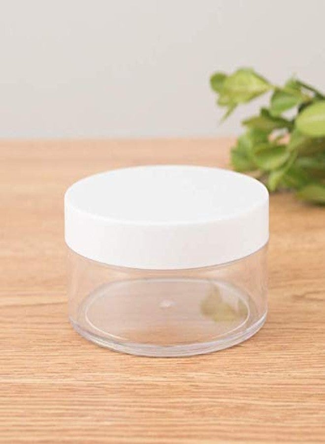 DNHCLL 2PCS 50ML Plastic Empty Clear Make-up Loose Powder Container Case, Soft Sponge Powder Puff Case White Lid and Sifter Foundation Box - Image 2