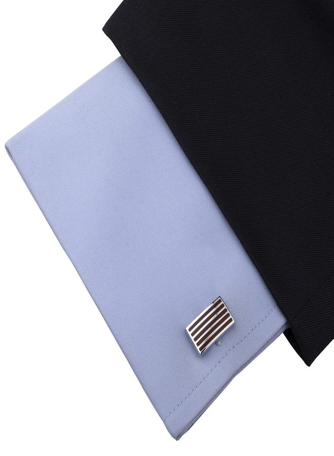 Kovove The Royal Stripes Brown Coloured Cufflinks - Image 4