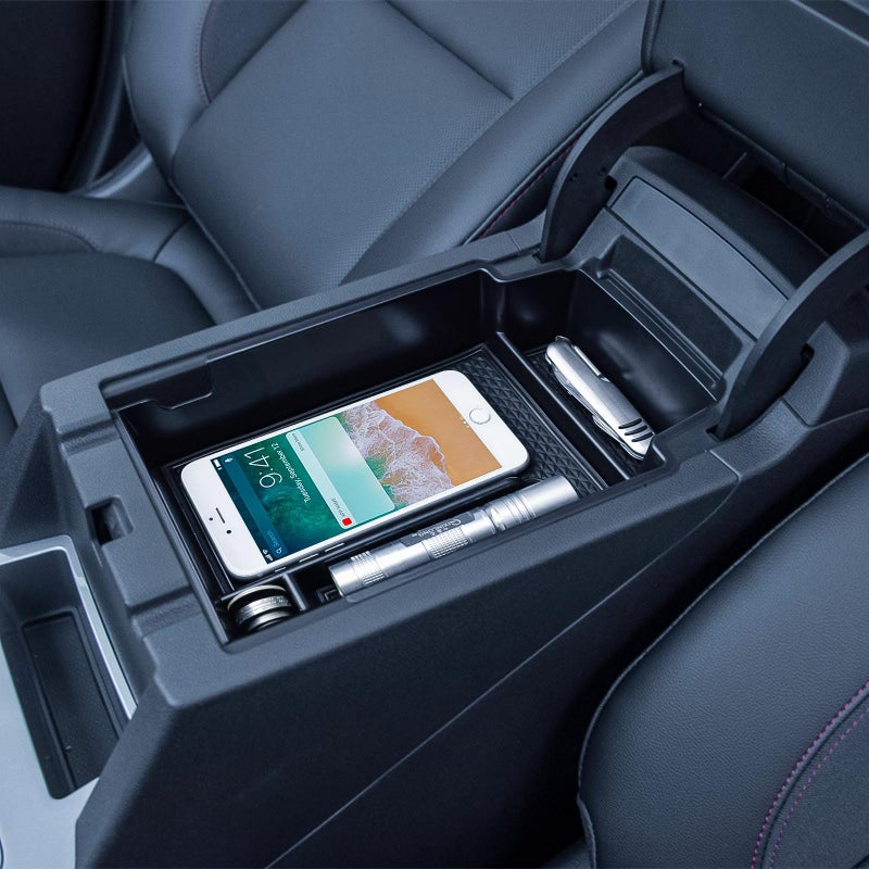 TACOBRO Blazer Center Console Organizer Compatible with ChevroletChevy Blazer 2019 2020 2021 2022 2023 2024 2025 Accessories Insert Tray Armrest Secondary Storage Box Black