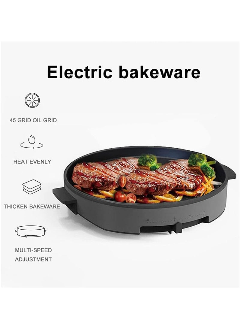 Generic Electric Grill Multifunctional Electric Ttemperature Adjustable Steak Machine Griddle Barbecue Stove Smokeless Pan Non-stick Household Bakeware Griller BBQ Pan Roast Pan  - Image 2