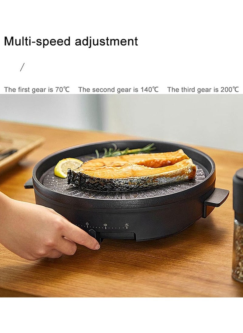 Generic Electric Grill Multifunctional Electric Ttemperature Adjustable Steak Machine Griddle Barbecue Stove Smokeless Pan Non-stick Household Bakeware Griller BBQ Pan Roast Pan  - Image 4