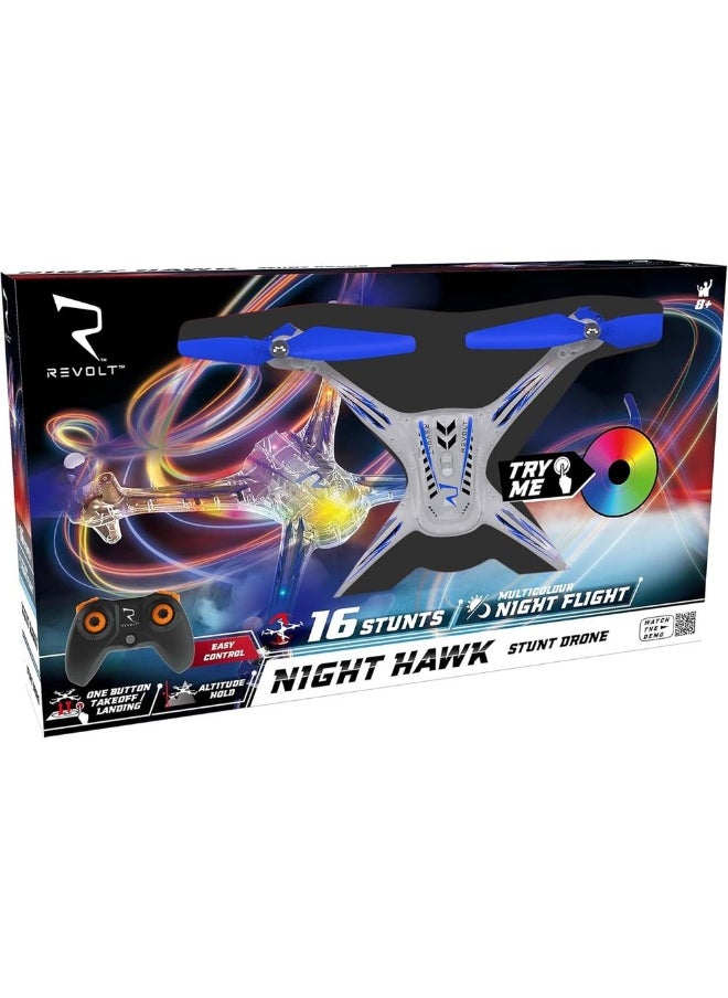 SYMA - Syma 4-Channel Auto Hover RC Stunt Drone (Blue/White) - Image 1