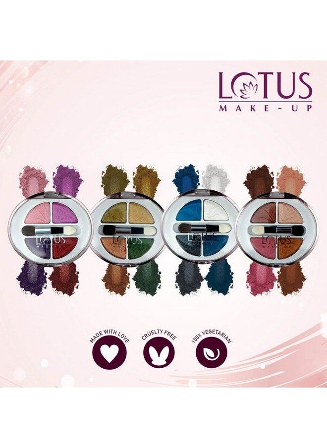 Lotus Makeup Ecostay Velvet Eye Shadow Palette Eye Color Powder Makeup Moon Light (Multicolor) 5 G Velvet & Shimmery Finish  - Image 5