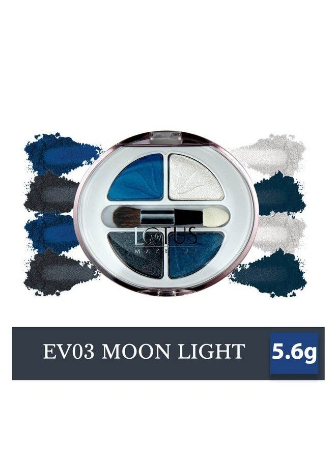 Lotus Makeup Ecostay Velvet Eye Shadow Palette Eye Color Powder Makeup Moon Light (Multicolor) 5 G Velvet & Shimmery Finish  - Image 3