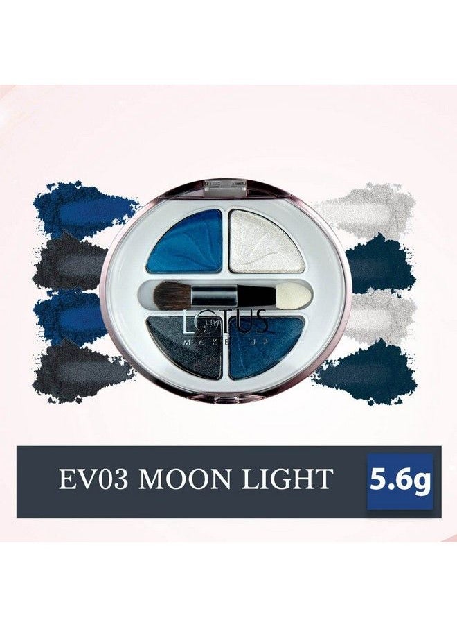 Lotus Makeup Ecostay Velvet Eye Shadow Palette Eye Color Powder Makeup Moon Light (Multicolor) 5 G Velvet & Shimmery Finish  - Image 4