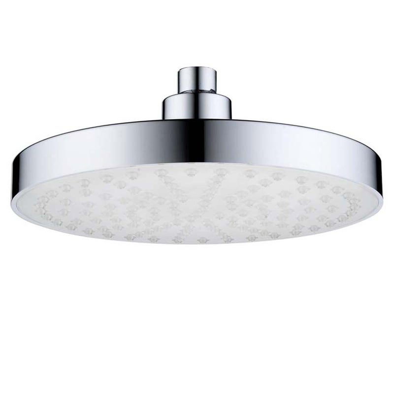رأس دش إضاءة متغير الألوان 7 ألوان بأضواء LED 8 وحدات تلقائي، تصميم دائري، رذاذ استحمام محمول للحمام والمغسلة - Image 1