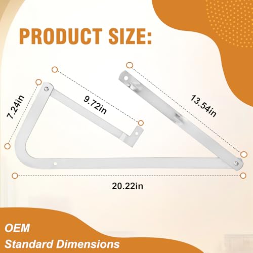 Vanesa 55-1 Attic Ladder Spreader Hinge Arms Compatible with Werner Models Mk 1 Thru Mk 3, A2208 A2210 A2508 A2510 W2208 W2210 W2508 W2510 WH2208 WH2210 WH2508 WH2510 WH3008 WH3010, MFG 2006 and Older - Image 3