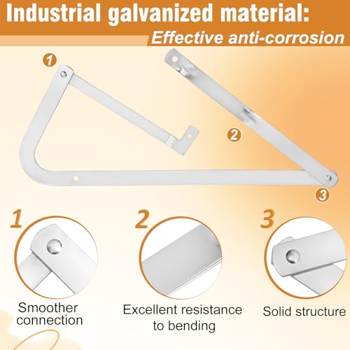Vanesa 55-1 Attic Ladder Spreader Hinge Arms Compatible with Werner Models Mk 1 Thru Mk 3, A2208 A2210 A2508 A2510 W2208 W2210 W2508 W2510 WH2208 WH2210 WH2508 WH2510 WH3008 WH3010, MFG 2006 and Older - Image 4