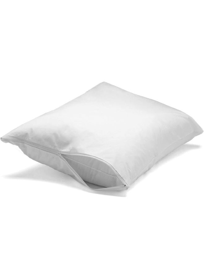 Pillowtex Feather/Down-Proof, 100% Cotton, Pillow Protector - Reduce Pokes with Hypoallergenic, Breathable, Machine Washable, Quiet, Soft Covers - Zippered Enclosure & Machine Washable (2, Standard) - Image 2