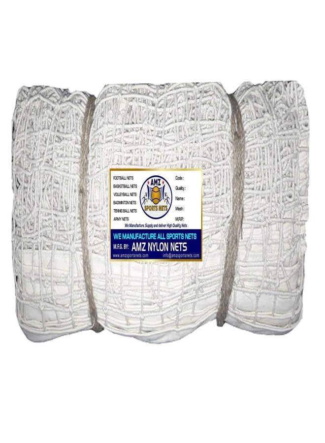 AMZ SPORTS NETS Volleyball Strong Twin Net (Nylon, White) - Image 1