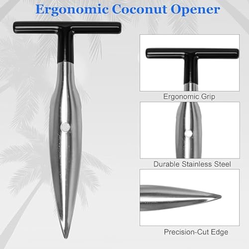 TASMAX Coconut Opener Tool Stainless Steel nariyal pani Opener Smart Gadgets for Home Utility Products Smart Home Gadget for Kitchen Accessories Items for Home Gadgets Pack of 1 - Image 5