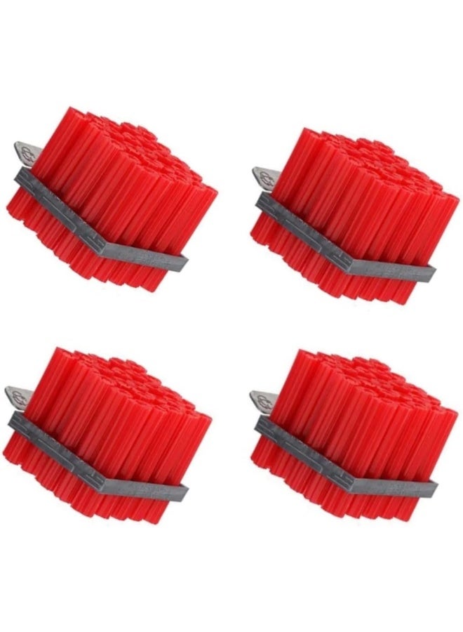 Biella Nylon Column Expansion Screw Anchor Plug, Drywall Plugs For Mirrors, Clocks And Shelving On Walls Etc, 2" Red (Pack Of 100) - Image 1