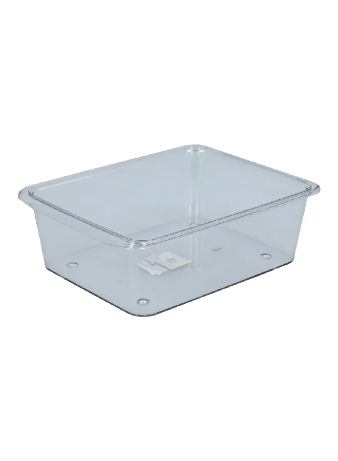 Felli Stackable Easy to Clean Plastic Refrigerator Organizer with Cover Clear 22.5 x 17.5 x 7.5 cm FF-8110