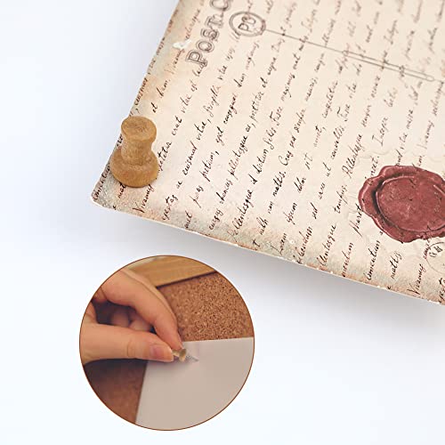 IMZAY 150 Pcs Push Pins for Cork Board, Decorative Thumb Tacks Wooden Push Pins Head Pin Wood Map Tacks Marking Pin, Wood Thumb Tacks Decorative for Bulletin Boards Craft Projects with Storage Box, Coffee - Image 5