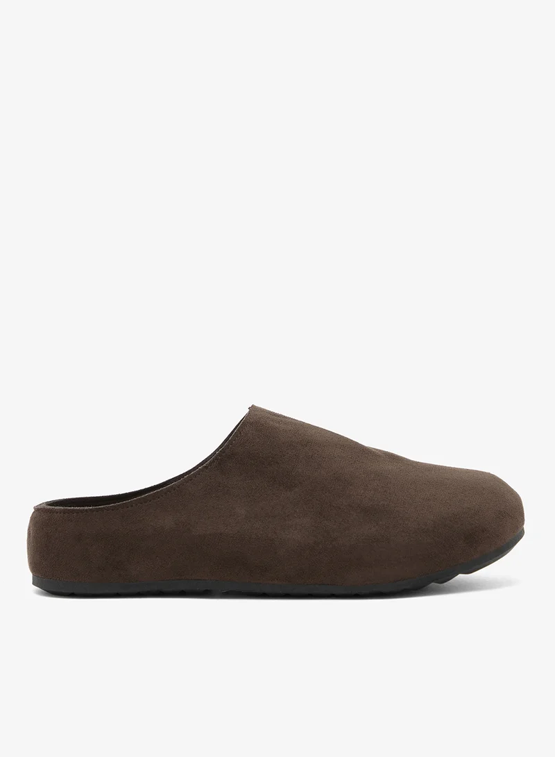 GLAMOROUS Suedette Mule Clogs