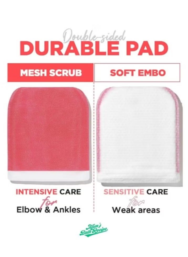 Moms Bath Recipe Mom'S Bath Recipe Body Peeling Pad Strong 25ml | All in One Bubble Body Wash & Scrub Gloves with Kelp & Biotics, Intense Exfoliating Mitts for Dead Skin Cells, Goosebumps and Scaly Skin 1 Sheet  - Image 2