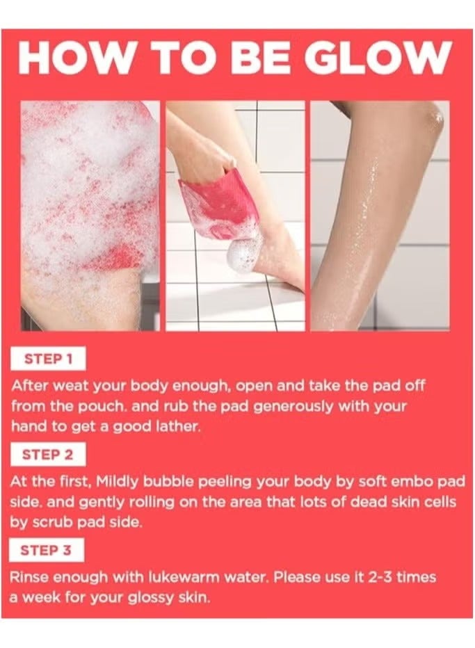 Moms Bath Recipe Mom'S Bath Recipe Body Peeling Pad Strong 25ml | All in One Bubble Body Wash & Scrub Gloves with Kelp & Biotics, Intense Exfoliating Mitts for Dead Skin Cells, Goosebumps and Scaly Skin 1 Sheet  - Image 3