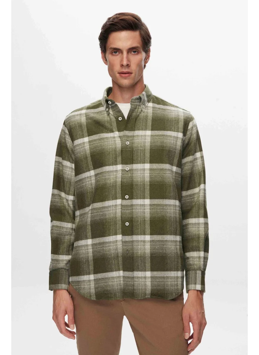 دي أس دامات Ds Groom Comfort Green Plaid Shirt