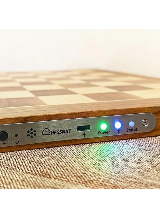 Chessnut Air+ Electronic Chess Set – Wooden Smart Chess Board with LED Lights, AI Adaptive Play, Bluetooth & App Connectivity, Extra Queens, Global Online Chess Challenges - Image 3