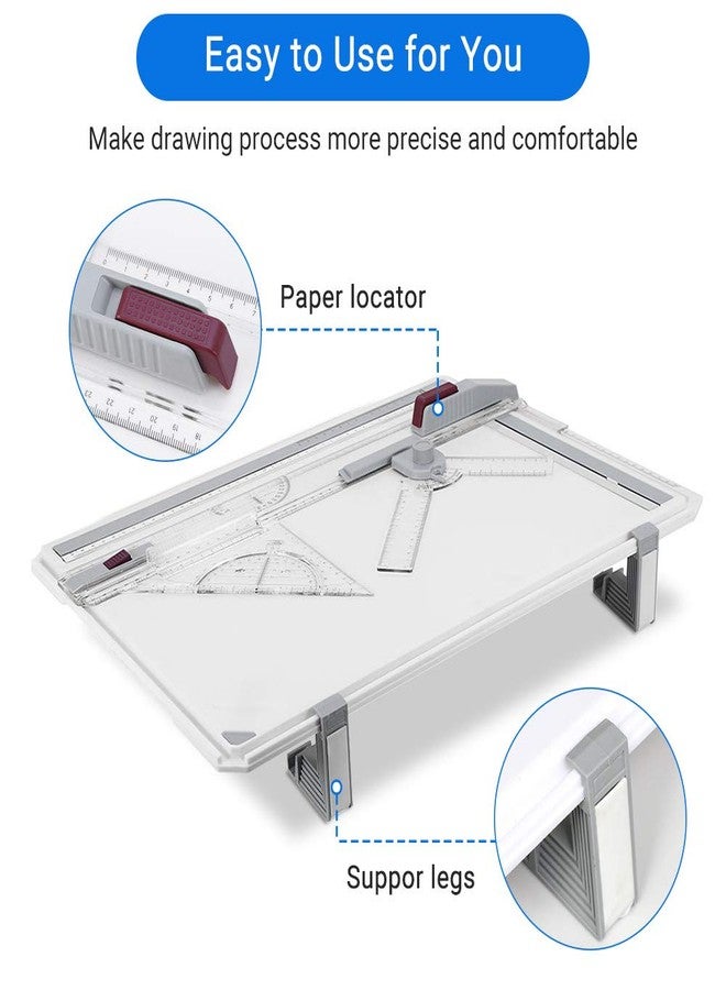 Cocoarm Drafting Table A3 Drafting Table Drawing Board, Portable A3 Drawing Board Multi-Function Drafting Tools Set, Architectural Technical Graphic Sketch Set with Parallel Rulers and - Image 5
