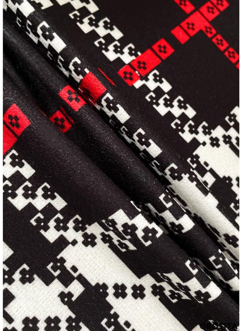 SHEIN  Print Gigot Sleeve Open Front Coat In Fall/Winter CARDIGAN - Image 5