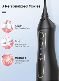 Fairywill Portable Oral Irrigator USB Rechargeable Dental Water Flosser Jet Irrigator Dental Teeth Cleaner 3 Modes 300ML  - Image 5