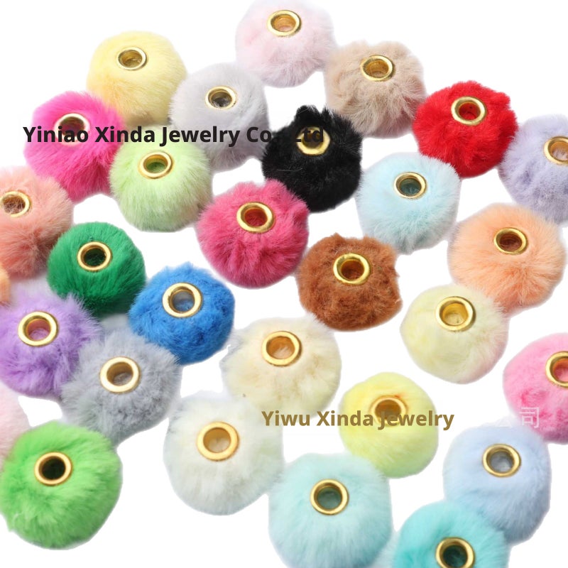خرز بوم بوم فخم DIY لصناعة سلسلة مفاتيح وحبل هاتف وإكسسوارات الحرف اليدوية - Image 5