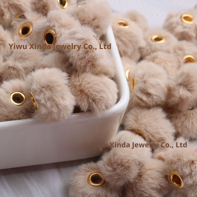 خرز بوم بوم فخم DIY لصناعة سلسلة مفاتيح وحبل هاتف وإكسسوارات الحرف اليدوية - Image 3