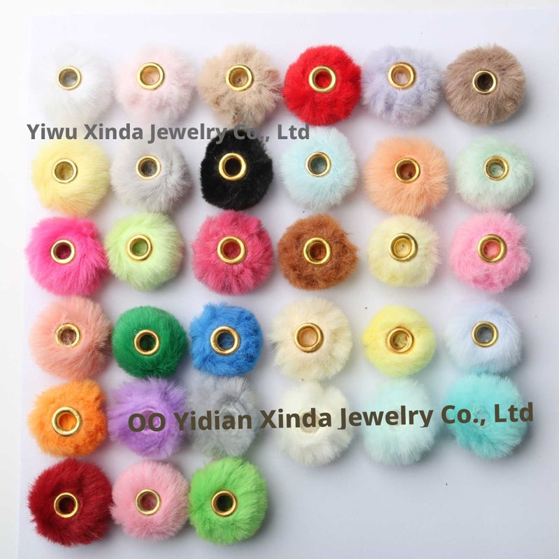 خرز بوم بوم فخم DIY لصناعة سلسلة مفاتيح وحبل هاتف وإكسسوارات الحرف اليدوية - Image 4