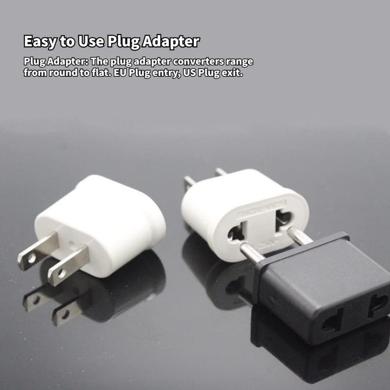klarako Europe to US Plug Adapter, 10Pcs EU to USA Plug Converter, 10A 1000W Universal Travel Power Converter, Spain Germany France to US Canada Mexico Adapters - Image 4