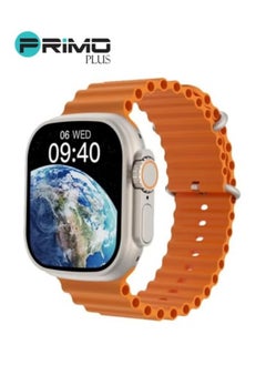The New PR ULTRA MAX Smart Watch Series 8 With A Full Screen Works With The Android And IOS System Is Responsive Wireless Charging And Supports GPS With 7 Bracelets and Protection Cover , Size 49 mm -