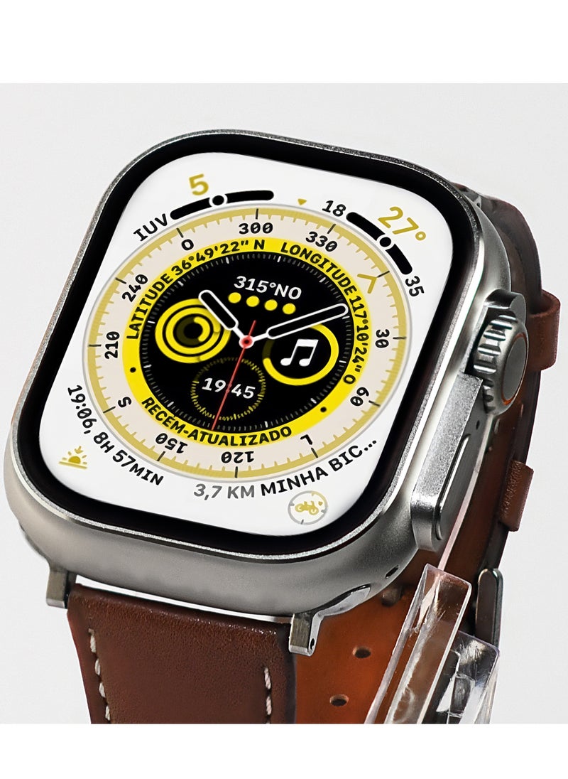PRIMO PLUS - The New PR ULTRA MAX Smart Watch Series 8 With A Full Screen Works With The Android And IOS System Is Responsive Wireless Charging And Supports GPS With 7 Bracelets and Protection Cover , Size 49 mm - - Image 1