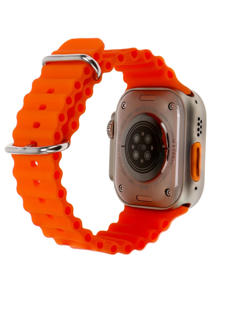 PRIMO PLUS - The New PR ULTRA MAX Smart Watch Series 8 With A Full Screen Works With The Android And IOS System Is Responsive Wireless Charging And Supports GPS With 7 Bracelets and Protection Cover , Size 49 mm - - Image 1