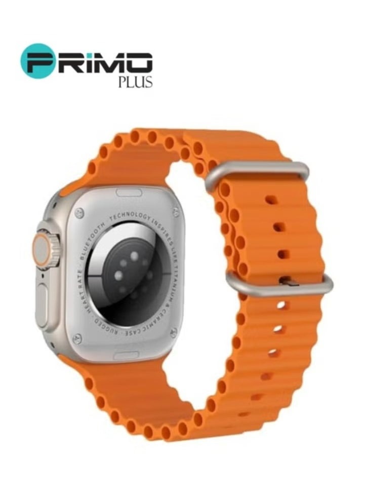 PRIMO PLUS - The New PR ULTRA MAX Smart Watch Series 8 With A Full Screen Works With The Android And IOS System Is Responsive Wireless Charging And Supports GPS With 7 Bracelets and Protection Cover , Size 49 mm - - Image 1